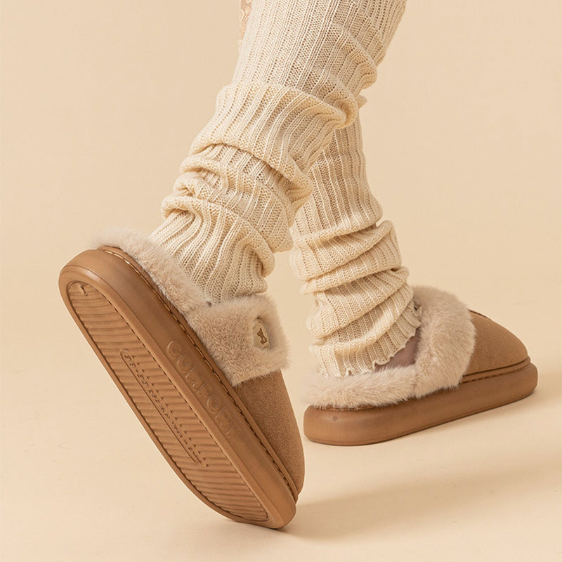 New Plush Slippers For Women Men Winter Warm Home Slipper