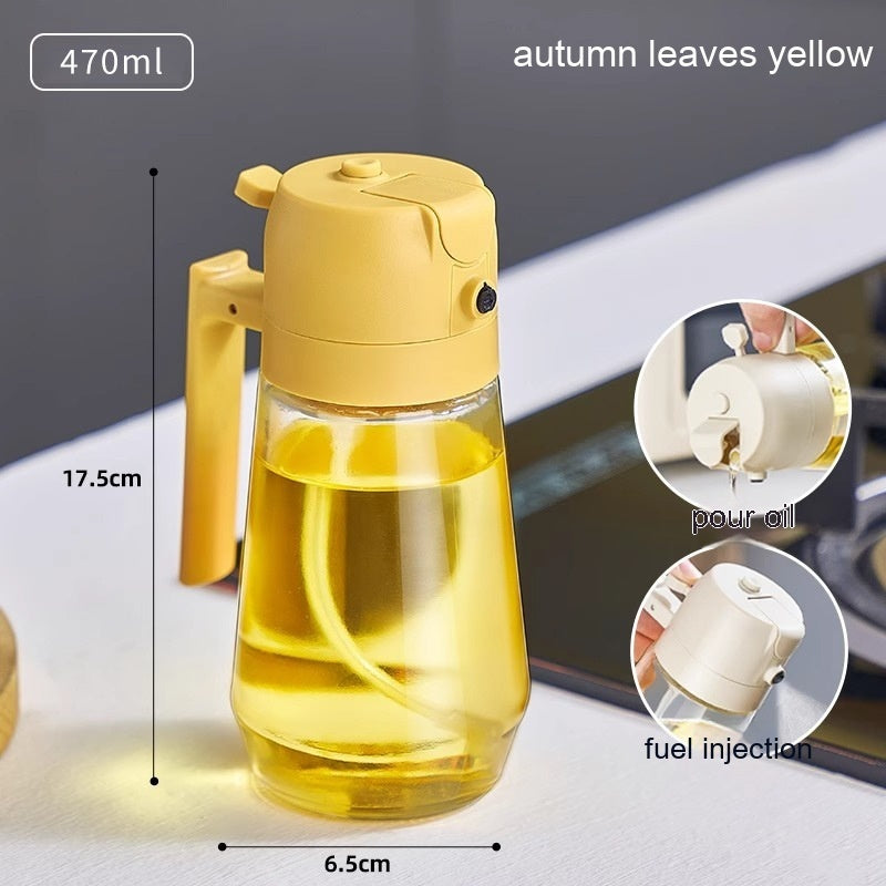 470ML Olive Oil Sprayer Dispenser For Cooking BBQ 2 In 1 Glass
