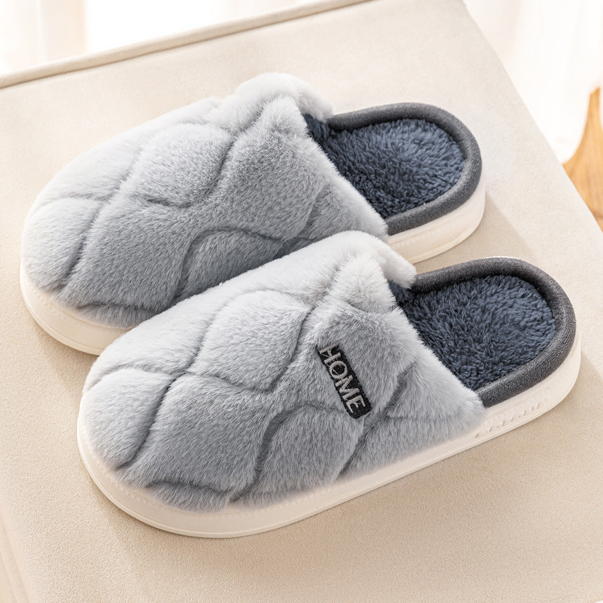 Plush Slippers Winter For Women Indoor Floor Bedroom Home