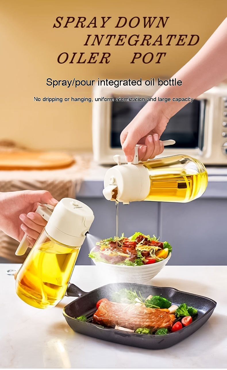 470ML Olive Oil Sprayer Dispenser For Cooking BBQ 2 In 1 Glass