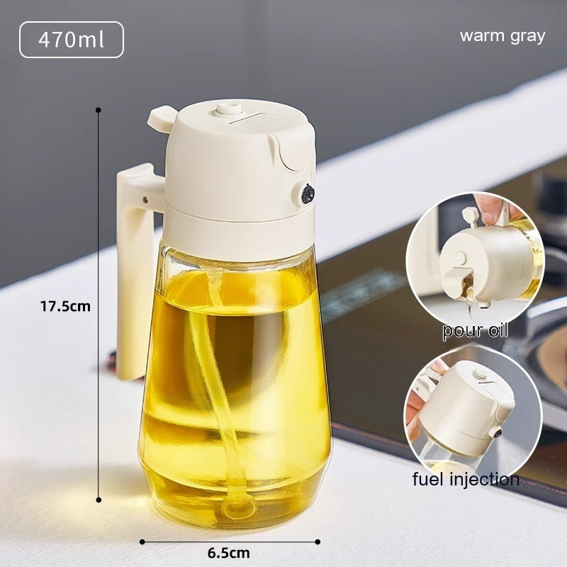 470ML Olive Oil Sprayer Dispenser For Cooking BBQ 2 In 1 Glass