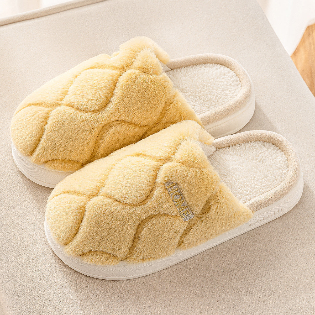 Plush Slippers Winter For Women Indoor Floor Bedroom Home