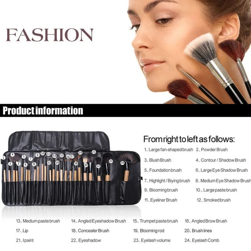 Gift Bag Of 24 Pcs Makeup Brush Sets Professional