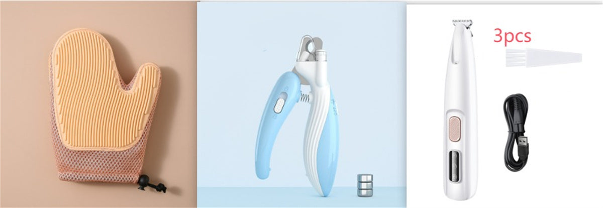 Pets Dog Paw Trimmer With LED Light Fully Waterproof Pet Hair