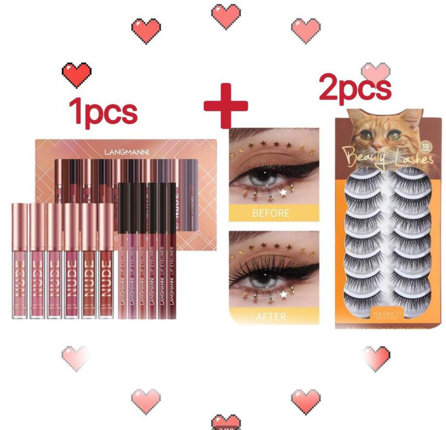 Lip Liner And Lipstick Makeup 12 Pcs Set 6 Matte Lipstick 6 Lip Liner Pens Waterproof Long Lasting Matte