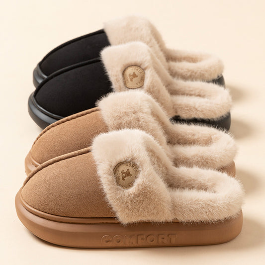 New Plush Slippers For Women Men Winter Warm Home Slipper