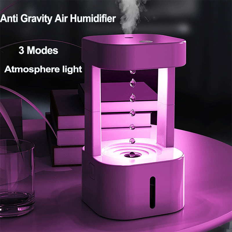 Creative Anti-gravity Water Drop Humidifier  Bedroom Office With 580ML Water Tank