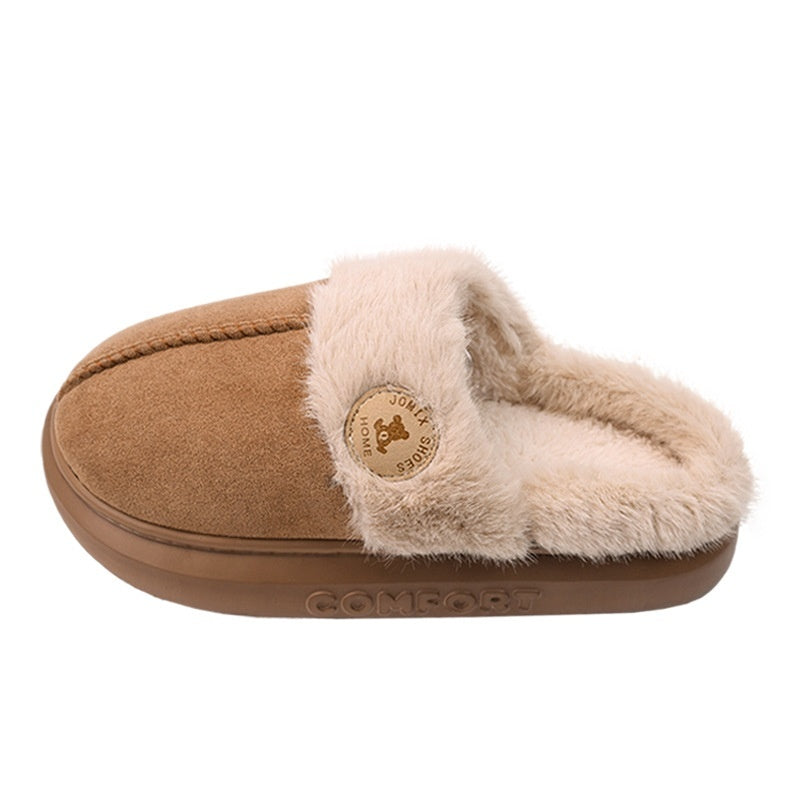 New Plush Slippers For Women Men Winter Warm Home Slipper