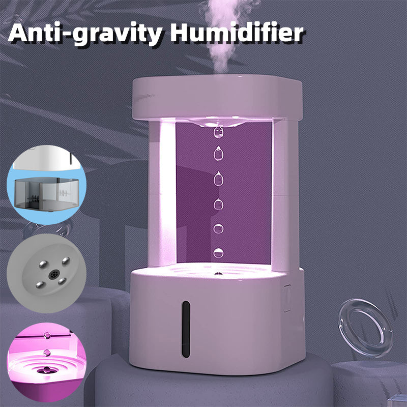 Creative Anti-gravity Water Drop Humidifier  Bedroom Office With 580ML Water Tank